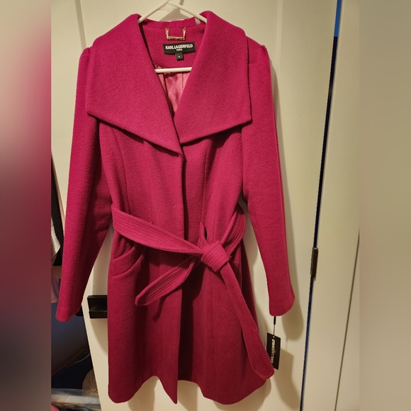 BNWT Karl Lagerfeld wool blend coat - Picture 2 of 5